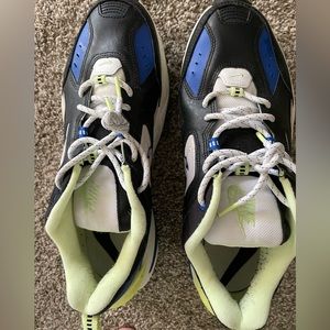 Nike Mens Athletic Sneakers M2K Tekno Lace Up Black Royal Volt Size 12